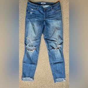 LOFT Light Wash Skinny “Mullet” Jeans